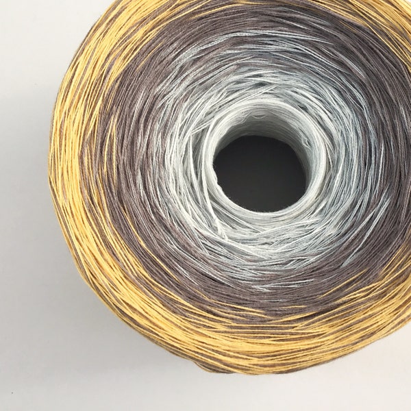 Farbe ändern Farbverlauf Garn - Goldstone - Moca Baumwollgarn - 4 Farben - sockenwollstärke - reine Baumwolle