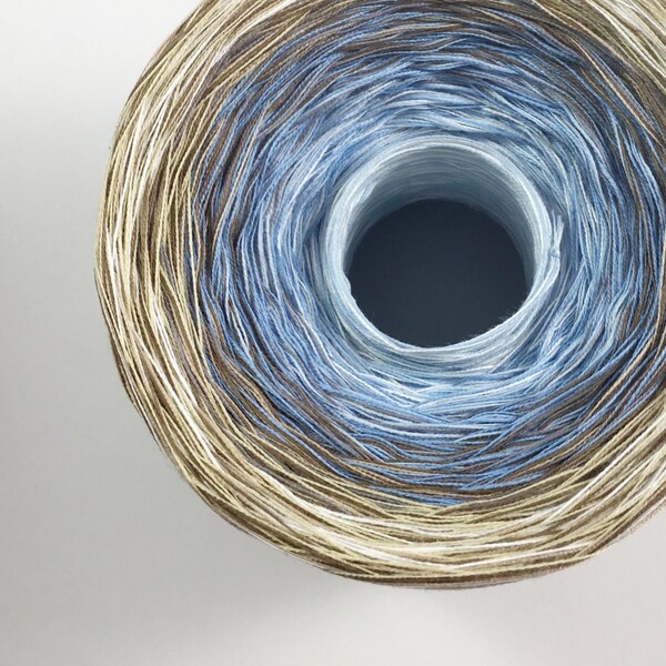 Cashmere Sky - 1050 yards -Moca Cotton Yarn - fingering weight - 4-stranded - 100% cotton