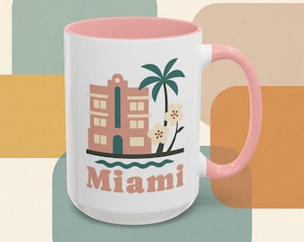 Art Deco Miami Mug – South Beach Souvenir, Florida Gift