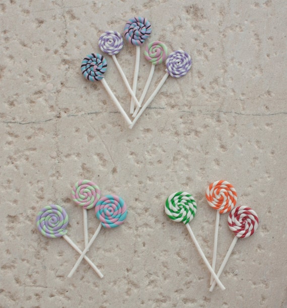 Dollhouse Miniature Handcrafted Colorful Lollipops ~ Perfect Sweet Treat