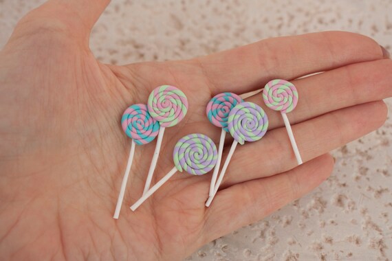 Dollhouse Miniature Handcrafted Colorful Lollipops ~ Perfect Sweet Treat