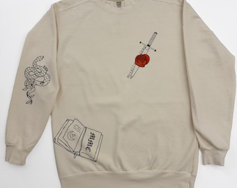 Morally Grey Sweatshirt, Bokmerchandise, Läspresenter, Present till bokälskare, Booktok