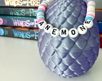 Anemone Wings of Fire Bracelet: Pastel Heishi Bead Dragon Jewelry
