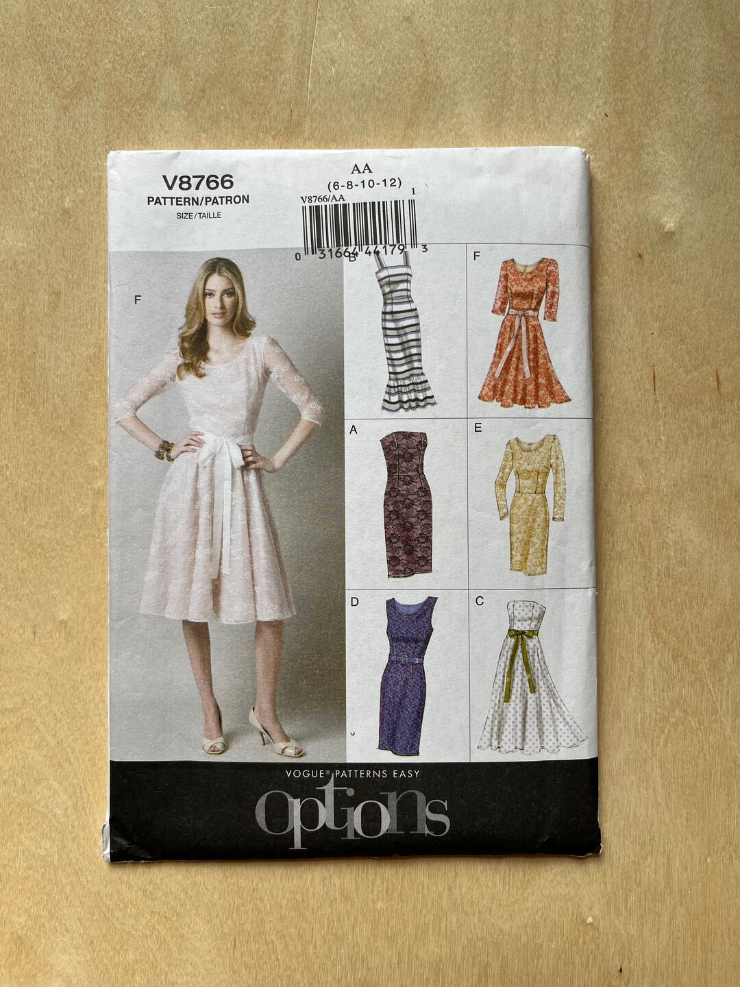 Vogue V8766 Dress Sewing Pattern Sizes AA 681012 Complete Etsy