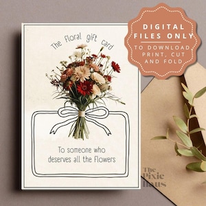 Afdrukbare wenskaart – Voor iemand die alle bloemen verdient | Digitale bloemenkaart voor dankbaarheid, liefde en aanmoediging