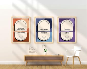 Sarkastische Poster – 3er-Set lustige passiv-aggressive Zitat-Poster | Digitales Wandkunst-Paket | Sofort-Download | Druckbare Kunst