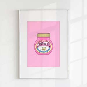 Marmite Lover: pastel marmite digital print | wall art, poster, pastel print, foodie, wall decor