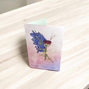 Verjaardagskaart met bloemen