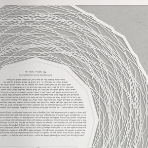 AERIE Papercut Ketubah: Personalized Modern Jewish & Interfaith Wedding Art