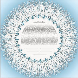 VIBRANT Papercut Ketubah / Modern and Interfaith Ketubahs/ Custom and Personalized Fine Art Ketubah
