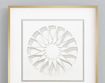16-pointed Star Multi-layered 3D Papercut Artwork