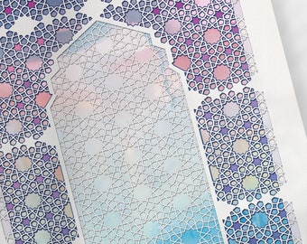 NOT A PAPERCUT · Fine Art Inkjet Giclee Print · Islamic Geometric Art Print · Sacred Geometry · Papercut Ketubah-Inspired Fine Art Print
