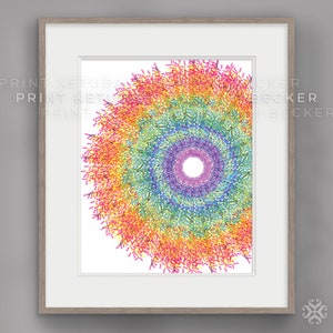 LOVE SPIRAL Jewish graphic art print