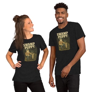 Swamp Puppy Gator Shirt | Funny Florida Man Alligator Tee | Retro Swamp Life Humor Shirt | Southern Bayou Shirt | Beach Buzz Co. Design