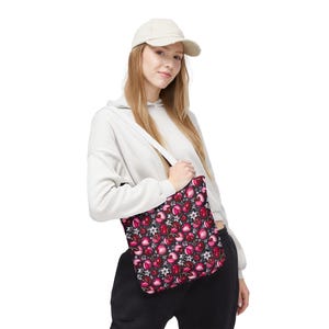 Cherry and Blossoms Tote Bag, Floral Shopping Tote, Eco-Friendly Carryall, Gift for Her, Perfect for Spring, Weekend Outings