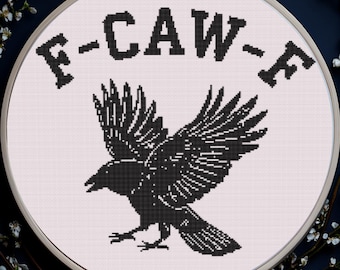 F-CAW-F Cross Stitch Pattern PDF - Instant Download Digital Pattern