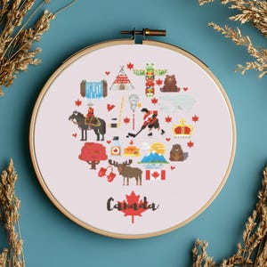 Kanadische Symbole Kreuzstichmuster PDF - Instant Download Digital Pattern