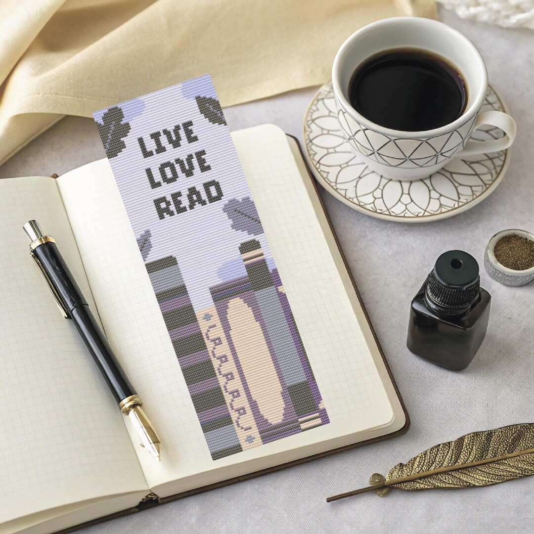 Bookshelf Bookmark Cross Stitch Pattern PDF - Instant Download Digital ...