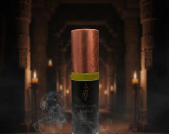 Sandalwood Perfume Oil: Frankincense Myrrh Ritual Anointing 10ml Copper Roller