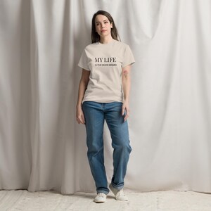 Camiseta unisex "Mi vida es el tablero de estado de ánimo" / Camiseta con gráfico viral / Camiseta estética de estilo de vida / Ajuste suave y lujoso