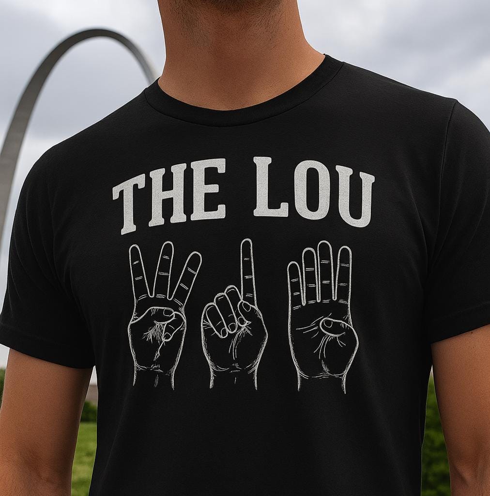 THE LOU 314 Shirt STL Pride Tee | St. Louis Graphic T-Shirt | Hand Sign Design | Three One Four, Saint Louis Pride Gift
