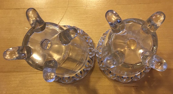 Antique Etched Glass Rooting Vases Set Of 2 Etsy