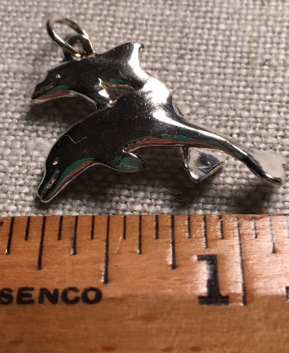 NEW VINTAGE Sterling Silver 3 Dimensional Double … - image 3