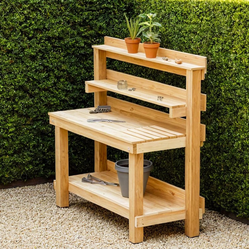 DIY Potting Bench Plans PDF: Modern Garden Workbench Build Guide - Etsy
