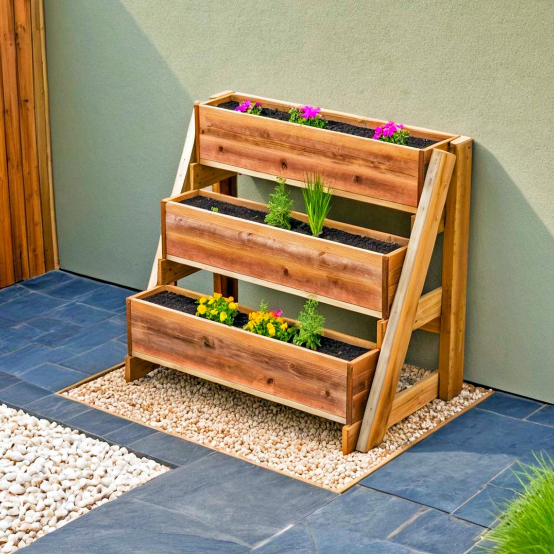3-tier Raised Planter Box Plans: DIY Vertical Garden (PDF Download) - Etsy