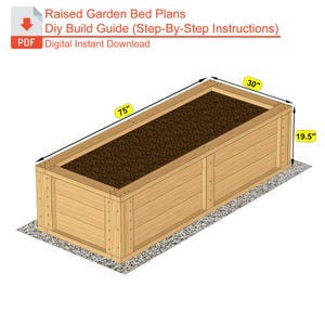 Raised Garden Bed Plans - DIY Planter Box Plans PDF, Vegetable Garden Bed Building Guide, Beginner-Friendly Digital Download
