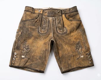Authentic Lederhosen Shorts Bavarian Oktoberfest Men Shorts
