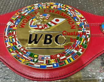 WBC世界ボクシング選手権ベルト 大人用サイズ レッドレザー - Etsy 日本
