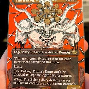 Carta de MTG do Balrog do Tesouro Sagrado Alter