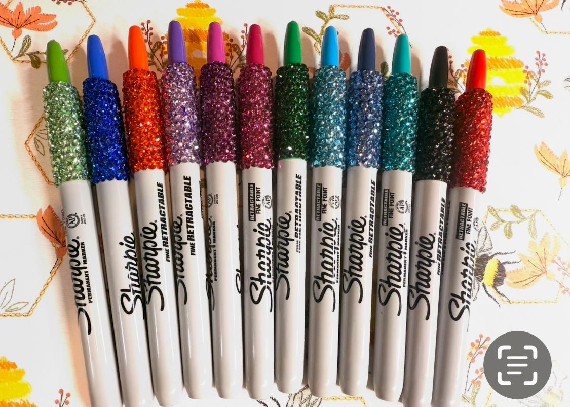 12 Blinged Sharpies Fine Tip ( Whole Set ) - Etsy