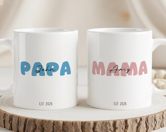 Custom Engraved Mug, Personalized Ceramic Coffee Cup, Wedding Gift, Anniversary Gift, Engagement Gift, Bridesmaid, Mom Dad Mug, Housewarming