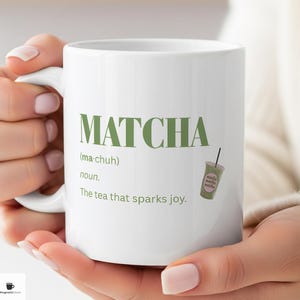 Matcha Mug Cute Couple Mug, Foodie Gift for Tea & Coffee Lovers, Funny Coffee Mug, Unique Gift for Matcha Lovers, Cute Gift, Handmade Mug