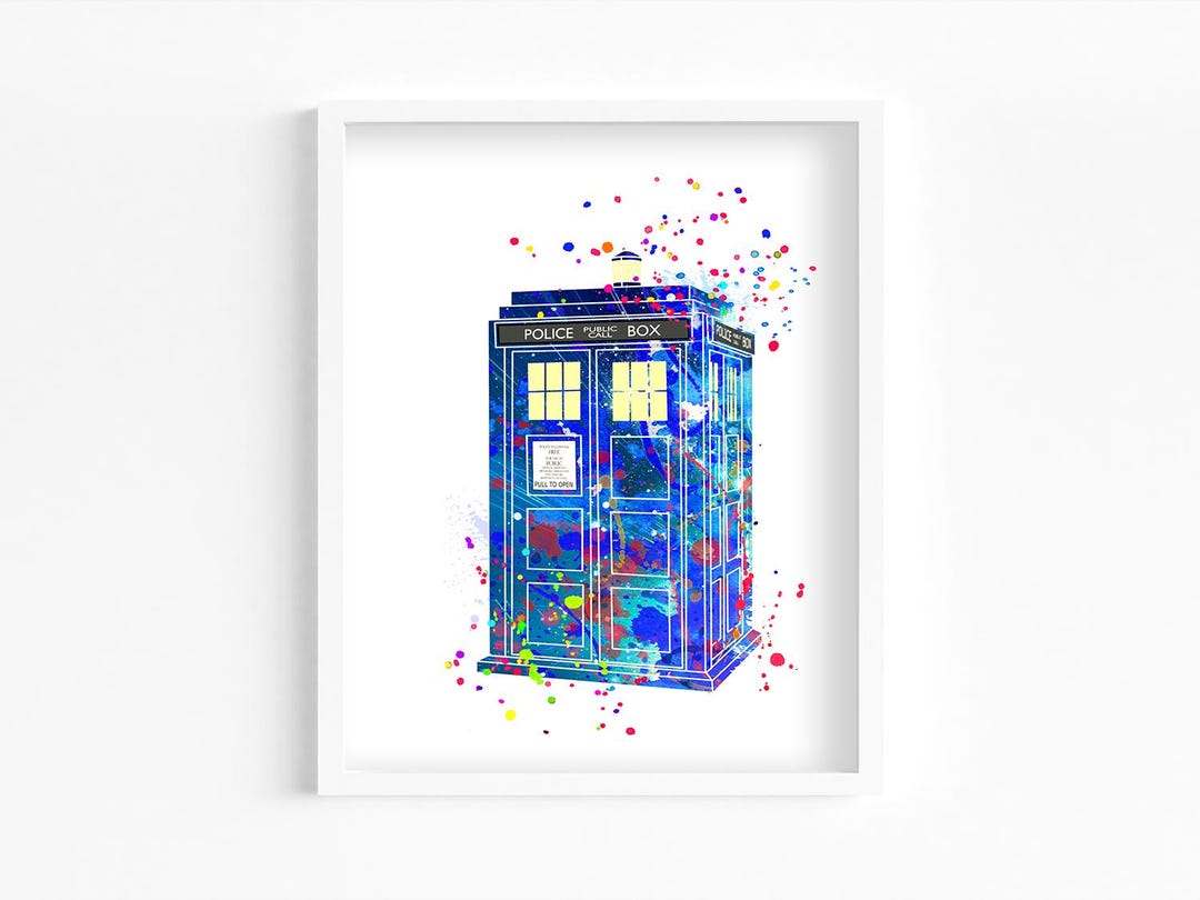 Tardis Watercolor Print: Sci-fi Time Machine Art - Etsy