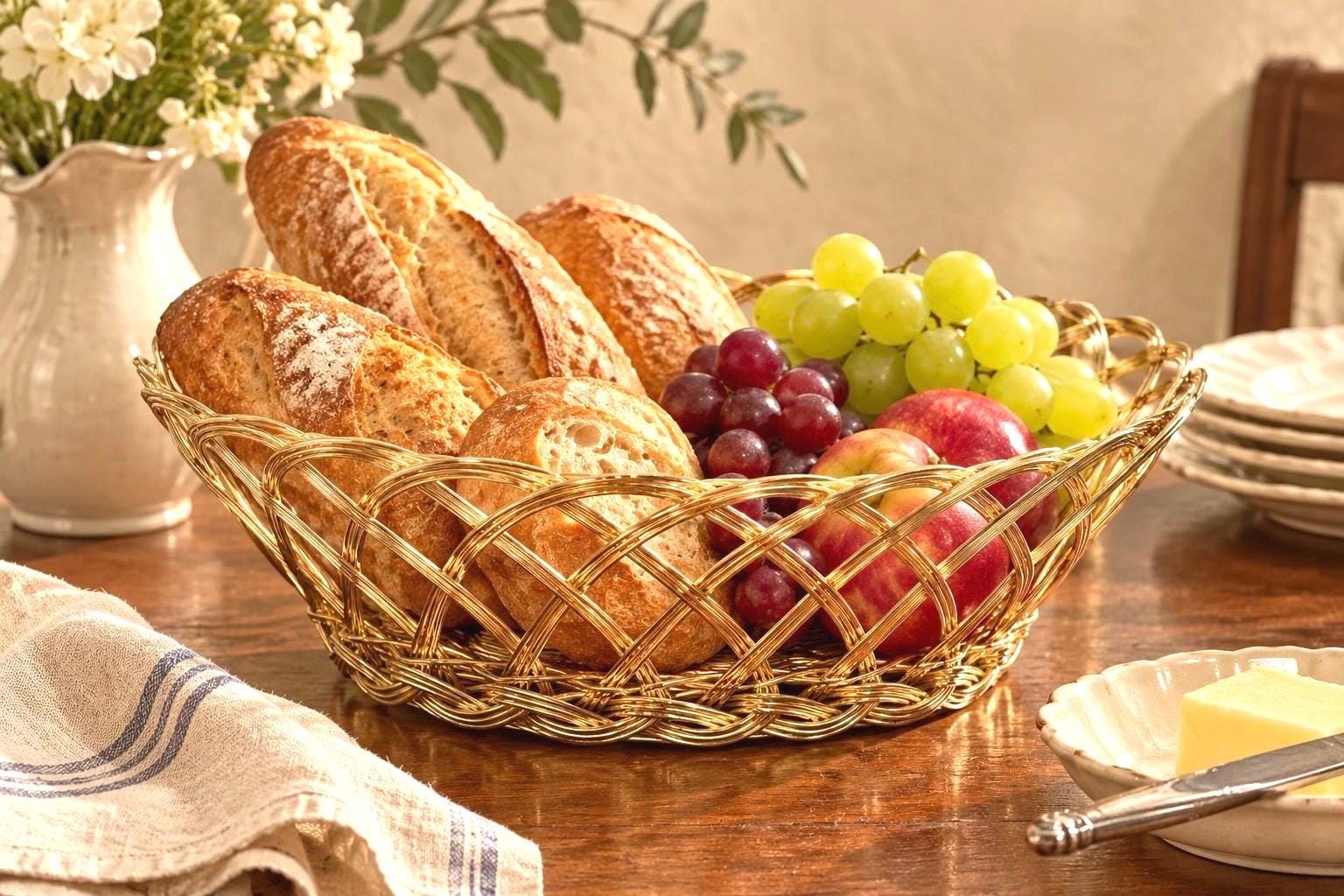 Decorative Gold Wire Basket - Etsy