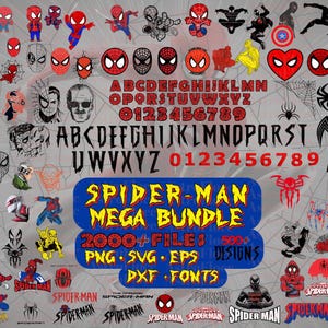 Spiderman Svg Bundle, Spiderman Svg, Spiderman Clipart, Spiderman Cut Files For Circut, Spiderman Silhouette, Spiderman Png, Superhero Svg