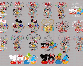 2026 Familienurlaub PNG Bundle, Vacay Castle, Familienreise Mickey Minnie World, Reise 2026, Familien Matching Bundle, magischer Schlossurlaub