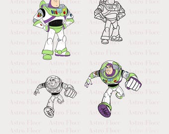 Buzz Lightyear clipart bundle, Toy Story svg cut files for Cricut / Silhouette, Buzz Lightyear svg, png, dxf, instant download