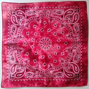 6-pack bandanas, 100 % mjuk och andningsbar bomull, rosa och lila tonade bandanas, boho bandanas, tie-dye paisleymönster bild 7