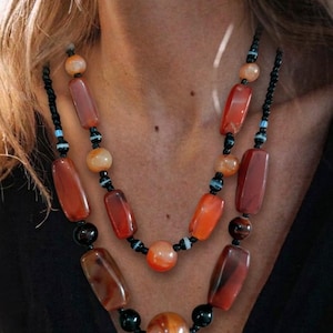Collar africano, collar de cuentas africana, collar de piedra de ámbar, collar boho, collar étnico, ethnic necklace, african necklace