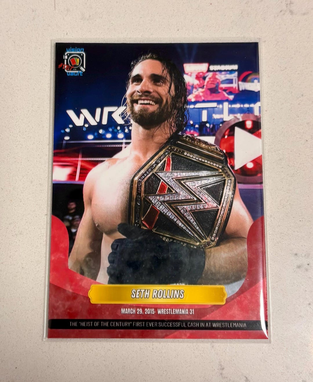 Rollins R Cards Seth Rollins WWE Custom #TBT Insert Wrestlemania 31 Main Event Cash in ...