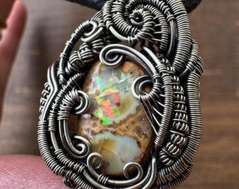 Pendentif En Argent 925 Avec Cristal Et Oxyde - Style Courbe Et Facetté - Occasion Comme Neuf