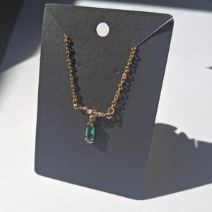handmade emerald pendant necklace