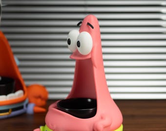 Wundervoller rosa Seestern-Fresennapf - Süßer, von Cartoons inspirierter Fressnapf für Hunde und Katzen