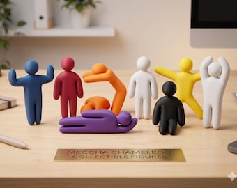 Meccha Chameleon Mini Figures | Gamer Desk Decor | Hide and Seek Game Characters