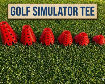 Golf Simulator Tees – Flexible Cone Design, Set of 6