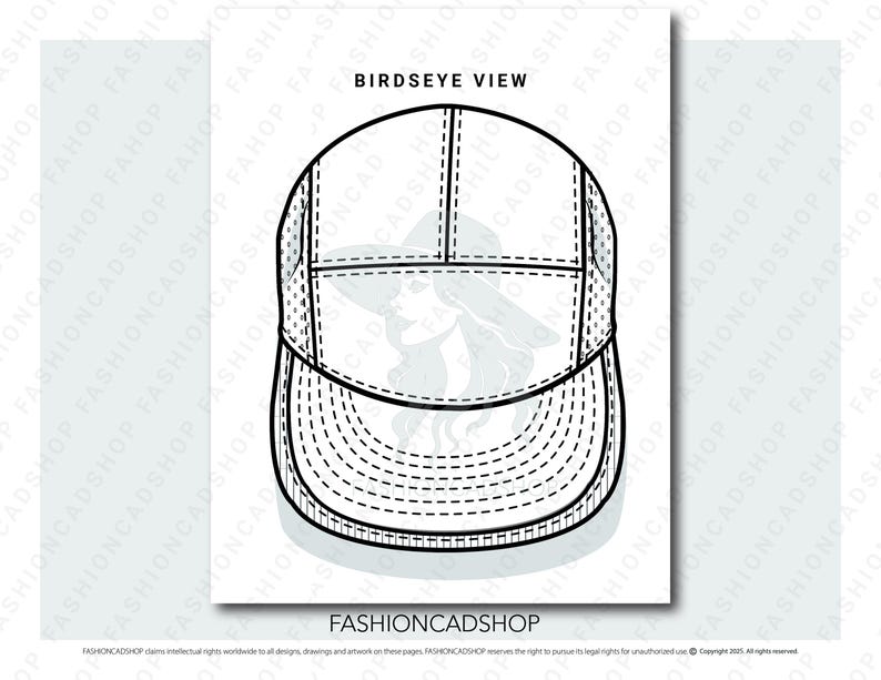 Running Cap Mockup, Fashion Flat Sketch Template (digital Download), 5 ...